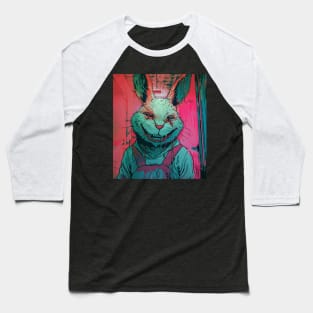 Pink Rabied Rabbit Bunny Baseball T-Shirt